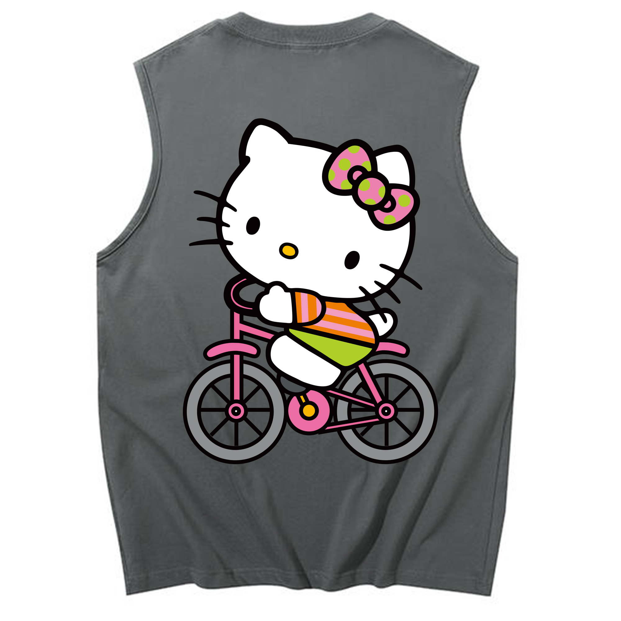 （画像用） Hello Kitty ハローキティ コットン100％タンクトップ（背面プリント）